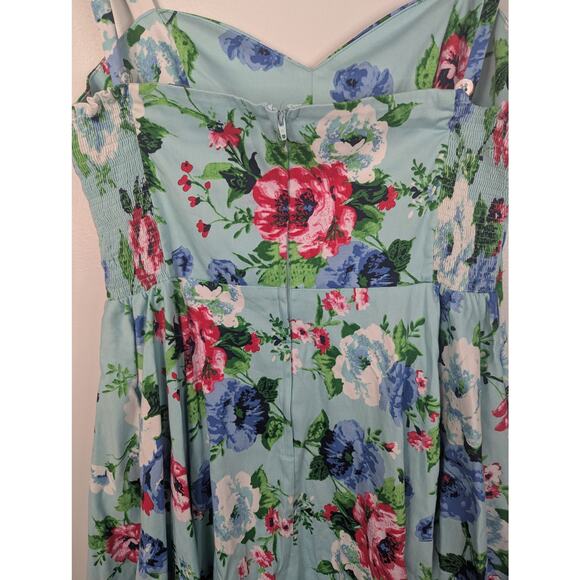 Retrospec'd Pinup Style Floral Norma Jean Once Upon A Time Sleeveless Dress - Picture 8 of 11